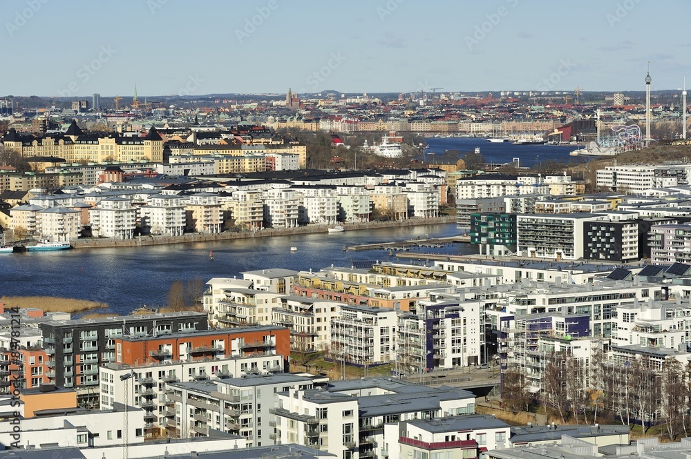 High angle view of Stockholm.