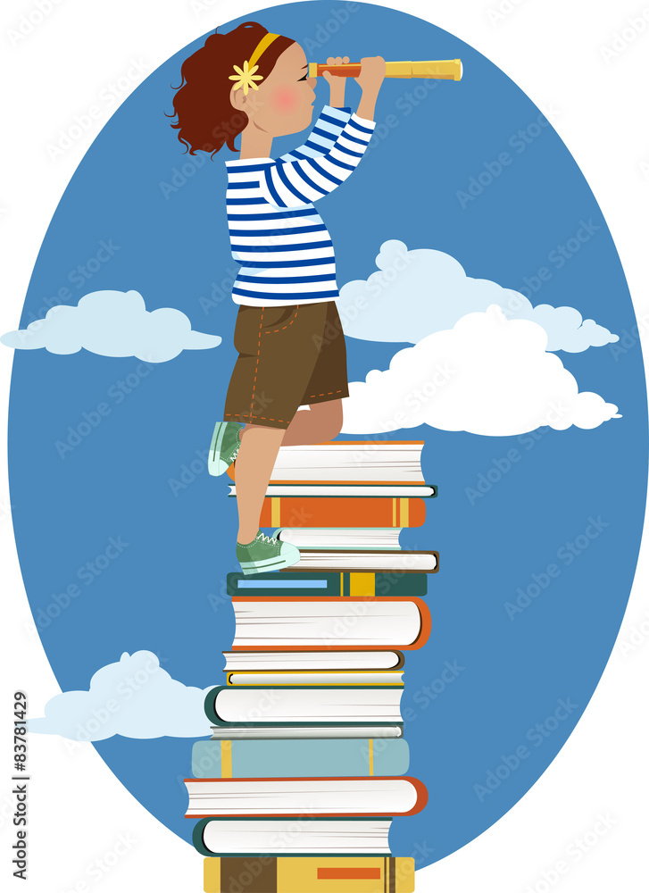 Naklejka premium Young reader