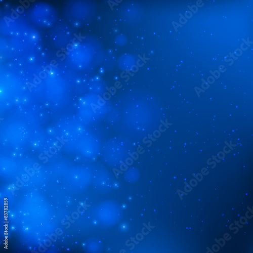 Abstract blue soft vector background with lights