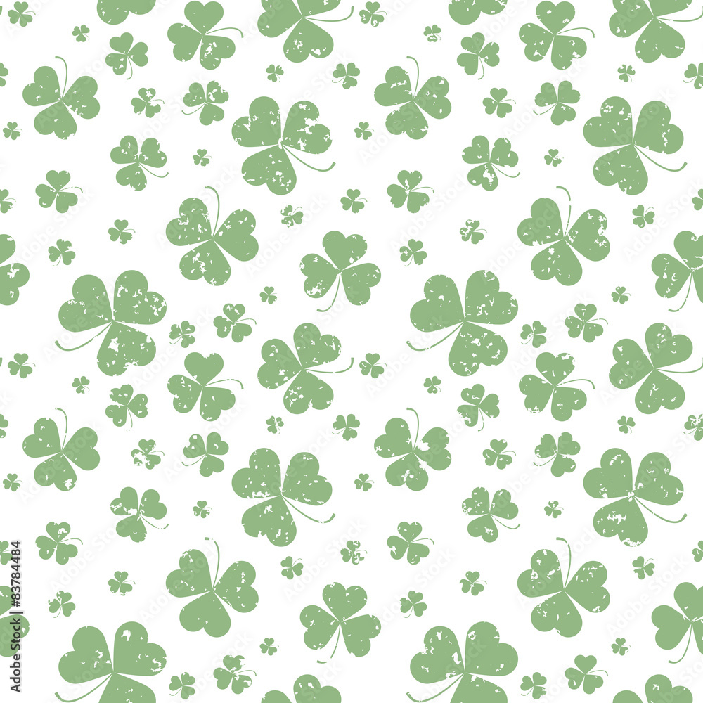 Seamless pattern with Saint Patricks day shamrock leaves Seamless pattern with Saint Patricks day shamrock leaves