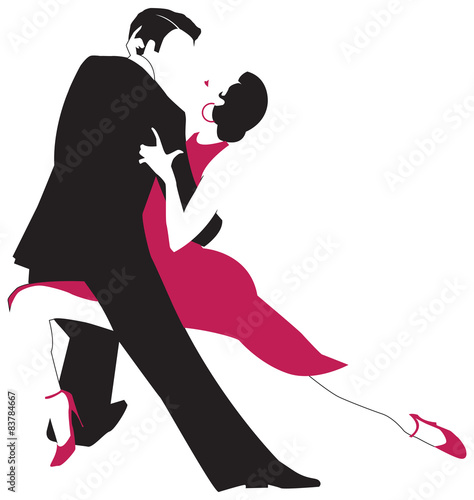 Couple dancing the Argentine Tango