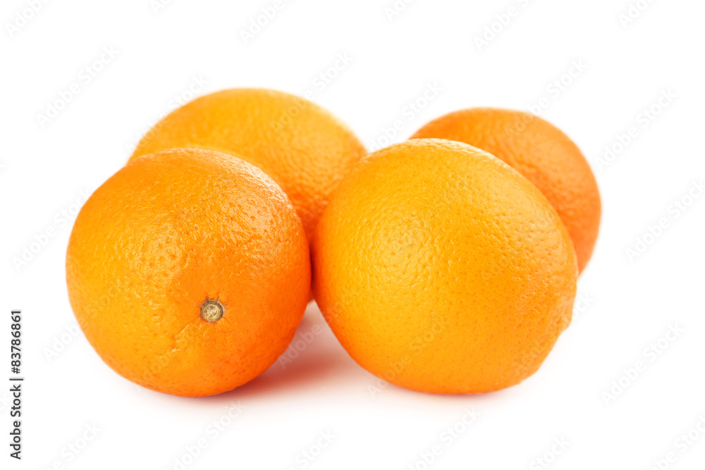 Ripe oranges isolated on white Ripe oranges isolated on white