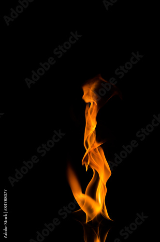 fire and flames on a black background © sorawatfotolia