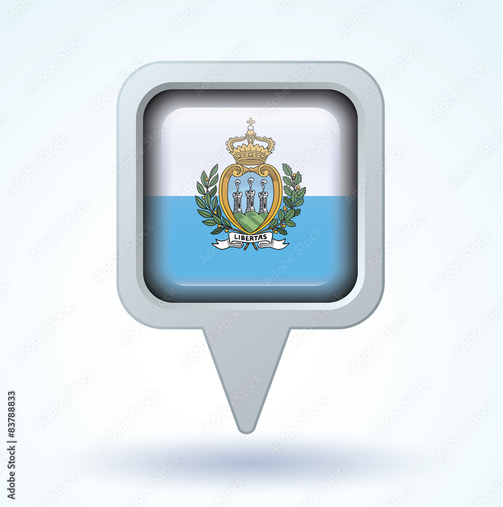 Flag of San Marino, icon vector illustration Flag of San Marino, icon vector illustration