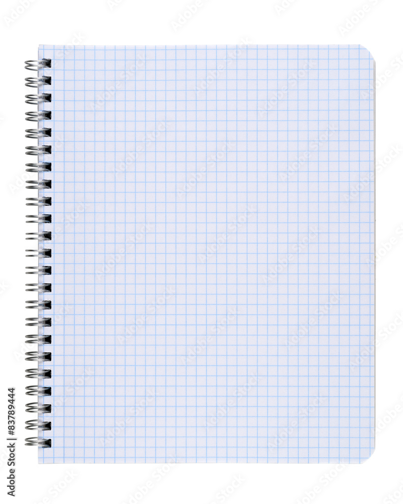 Copybook isolated on white background Copybook isolated on white background
