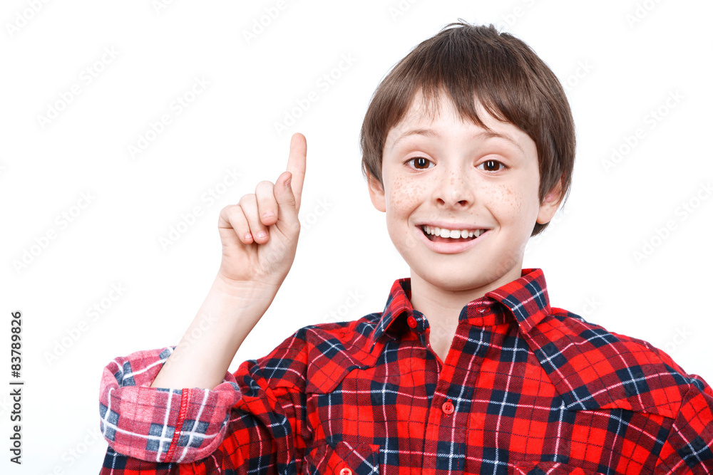 Portrait of a small emotional boy Portrait of a small emotional boy
