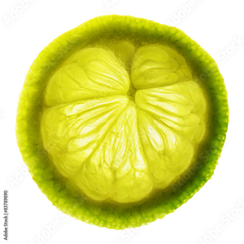 Foto fetta di limone verde