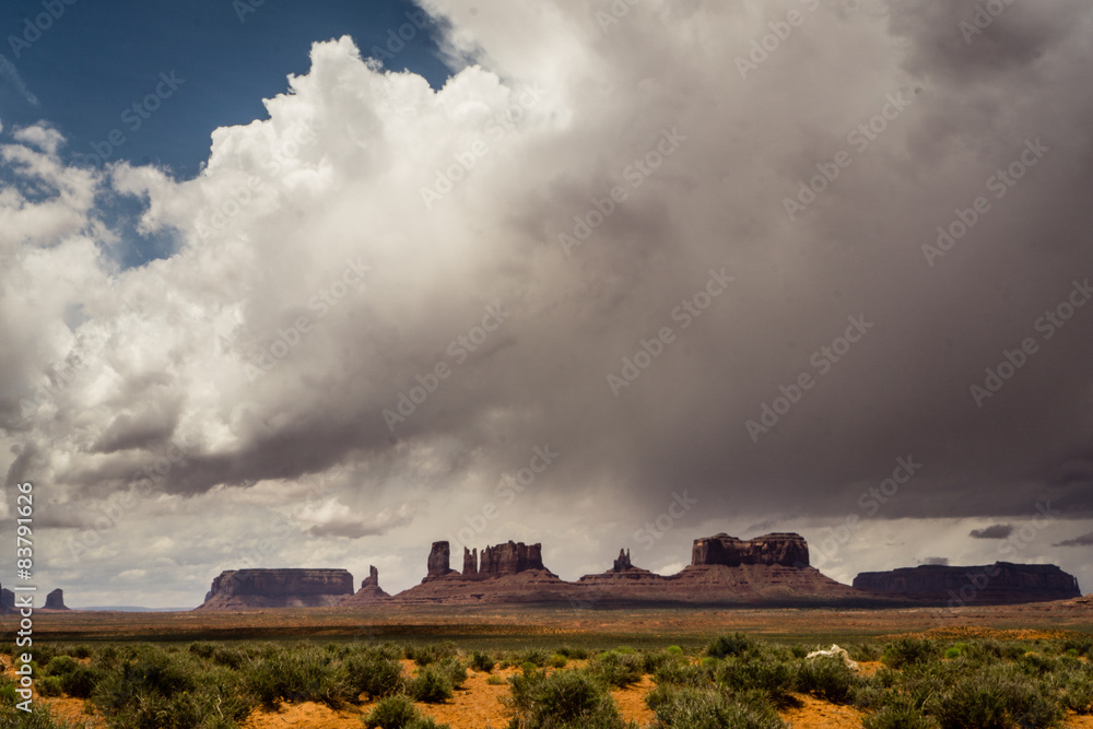 Monument Valley in a spring storm.