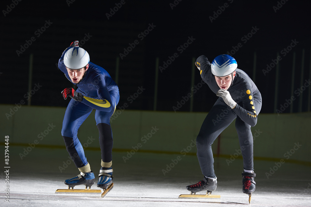 Naklejka premium speed skating