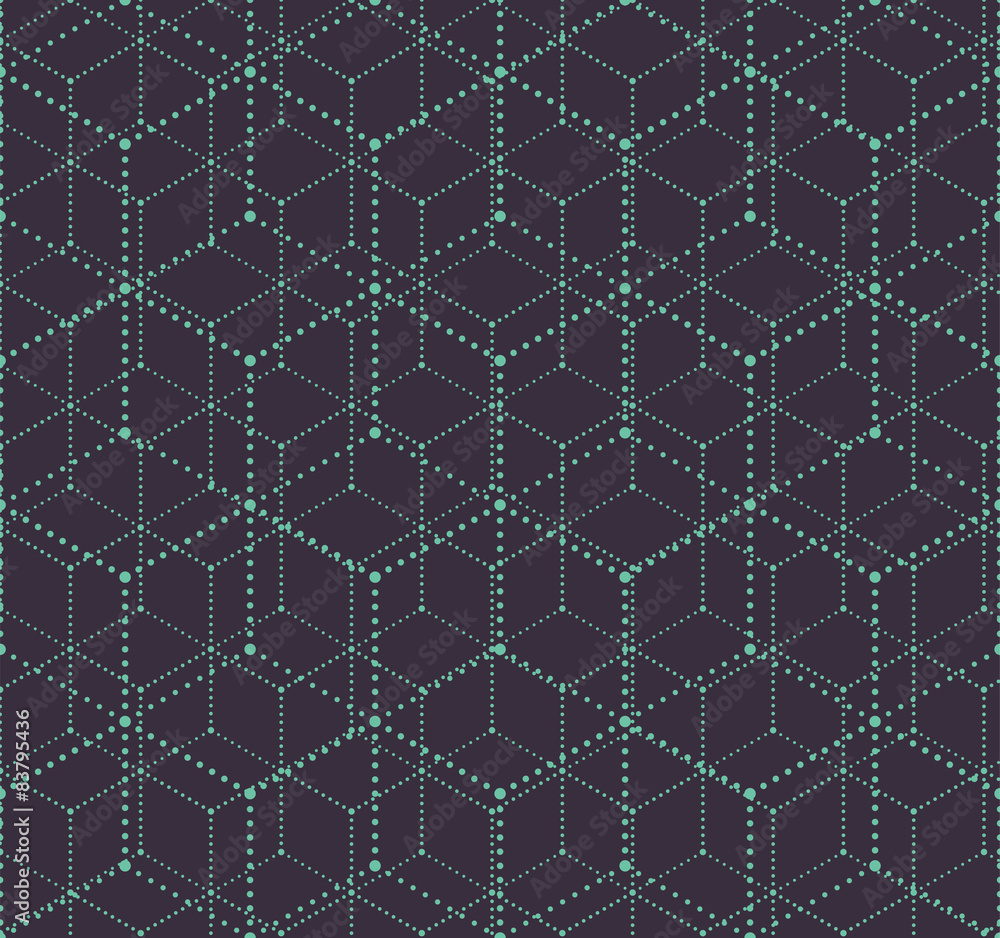 Fototapeta premium Dotted 3D square background 