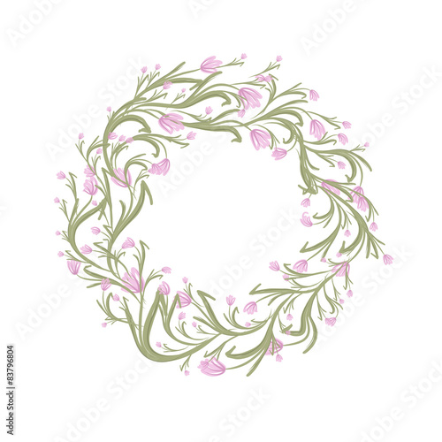 Floral wreath sketch for your design