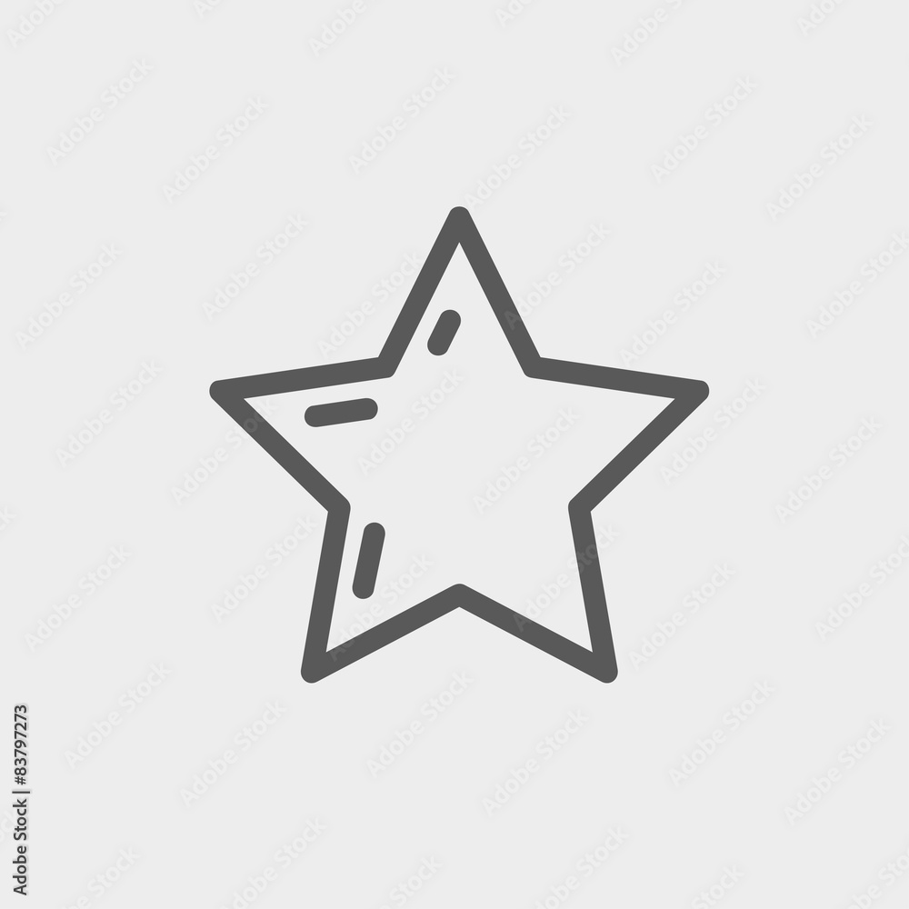 Star or best choice thin line icon Star or best choice thin line icon