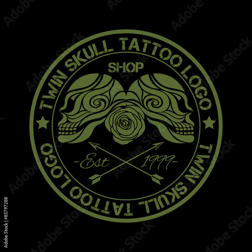 Skull Badges logo vector