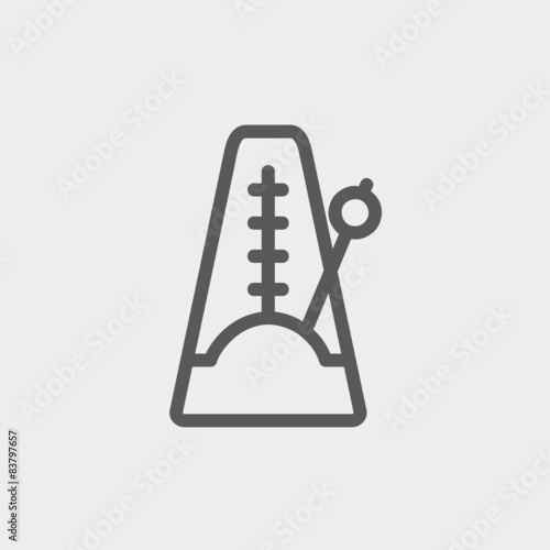 Metronome thin line icon