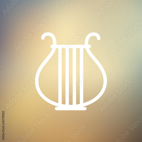 Lyre thin line icon