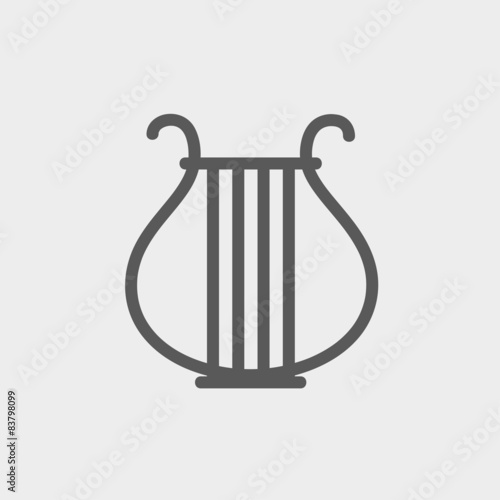 Lyre thin line icon