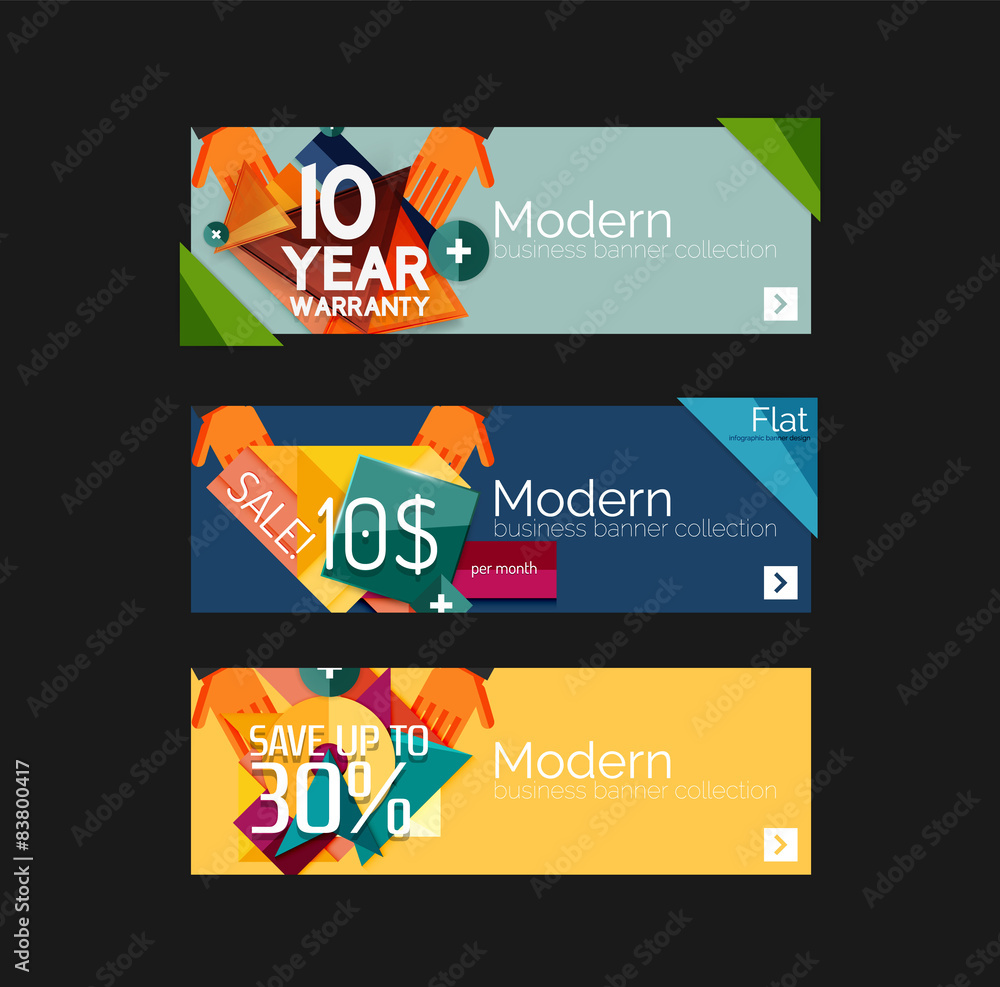 Fototapeta premium Set of banners with stickers, labels and elements for sale