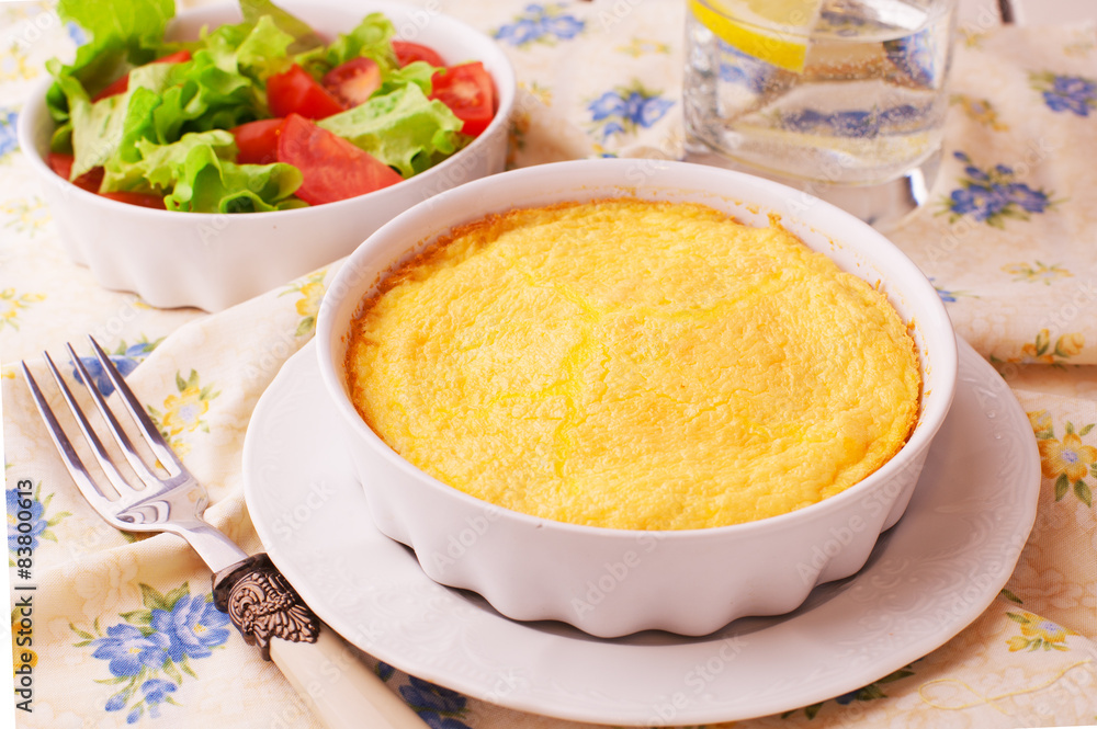 scrambled eggs and salad with fresh vegetables scrambled eggs and salad with fresh vegetables
