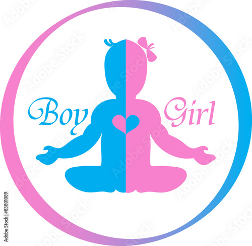 Logo Baby Boy and Girl  with changeable text.