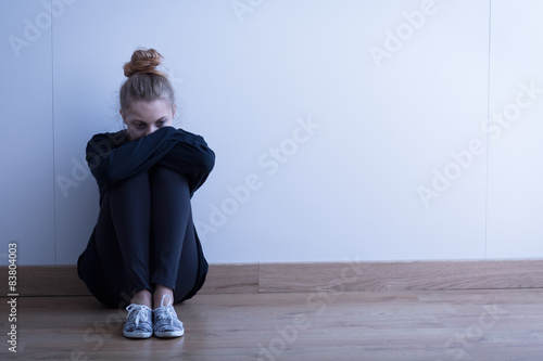 Sad woman with depression