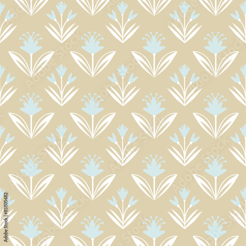 Vintage seamless Pattern with floral ornament 