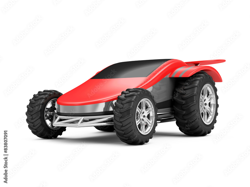 Fictional Red Sport Car isolated on white background. My Own Design Fictional Red Sport Car isolated on white background. My Own Design