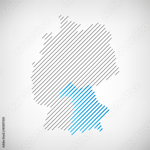 Bayern Karte Schraffur