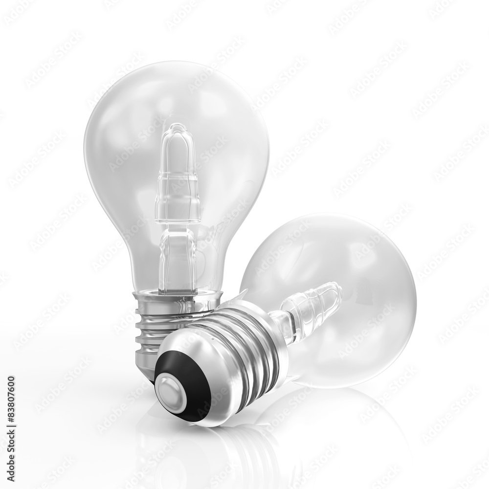 Modern Light Bulbs isolated on white background Modern Light Bulbs isolated on white background