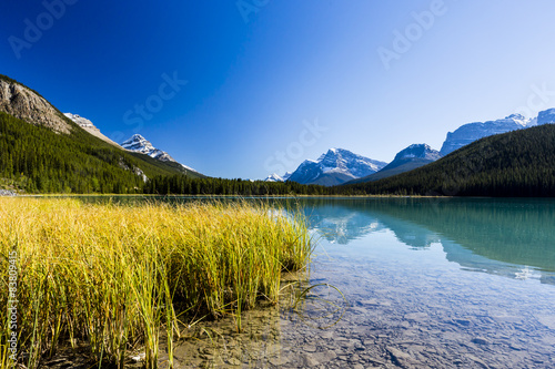 Sunwapta Lake, Jasper National Park in Alberta, Canada photo