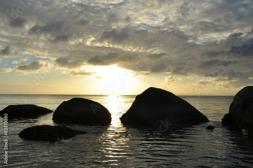 Coucher de soleil sur la mer