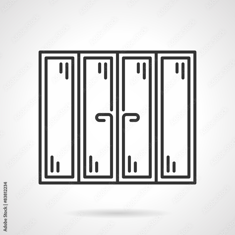 Large window black vector icon Large window black vector icon
