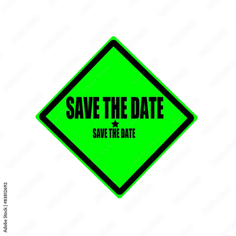 Save the date black stamp text on green background Save the date black stamp text on green background