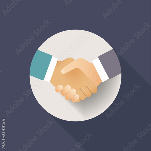 flat handshake icon colorful