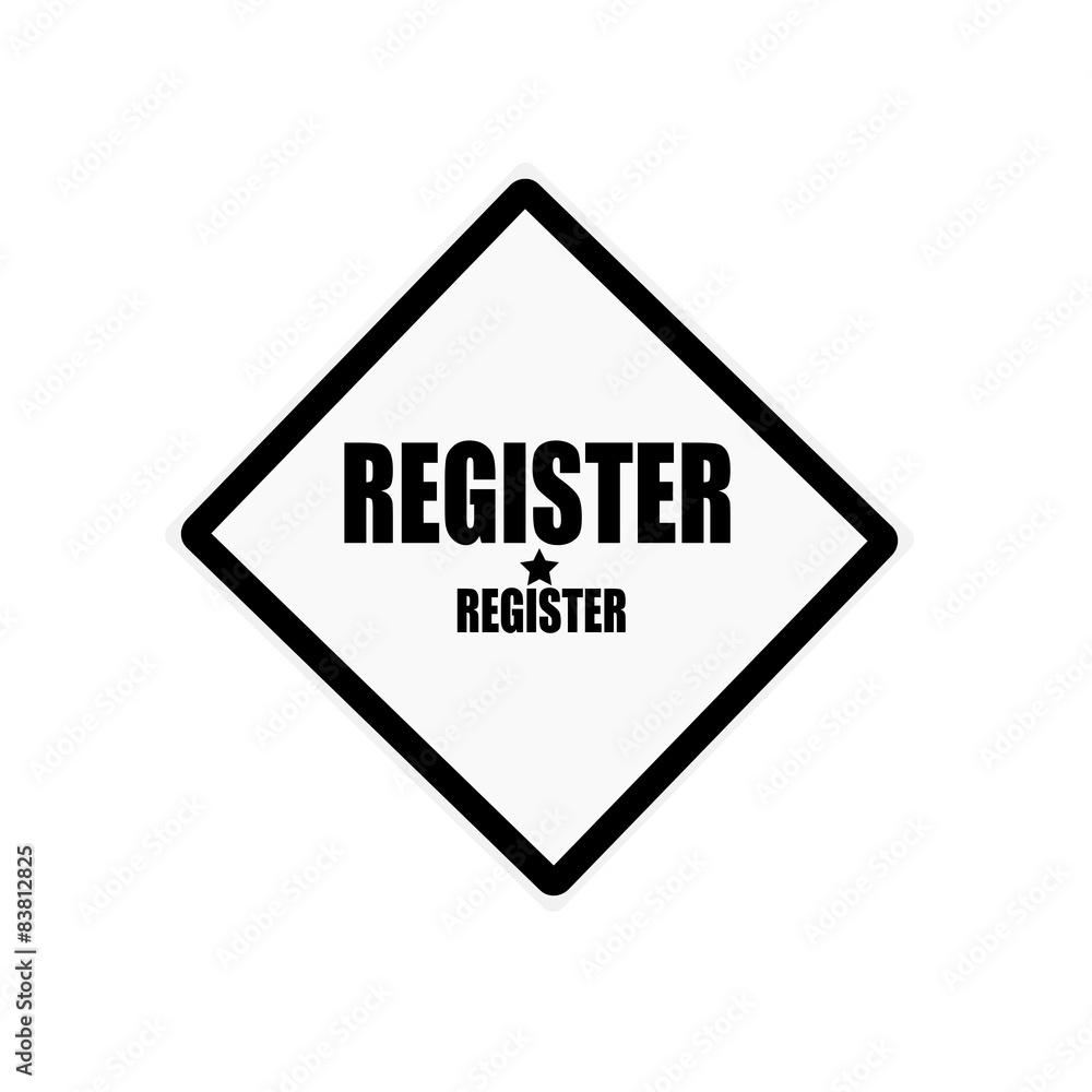 REGISTER black stamp text on white background REGISTER black stamp text on white background