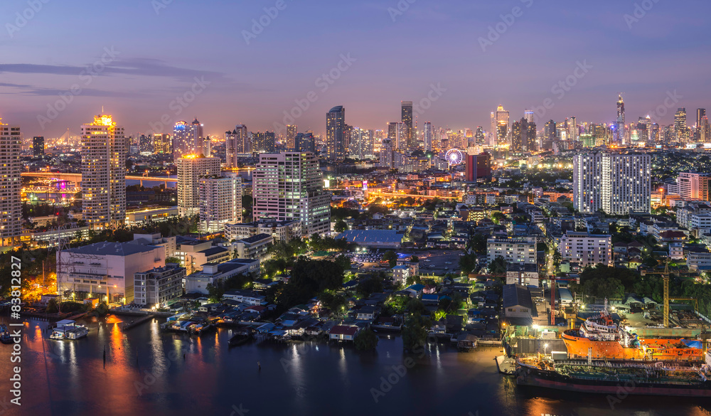 bangkok city twilight