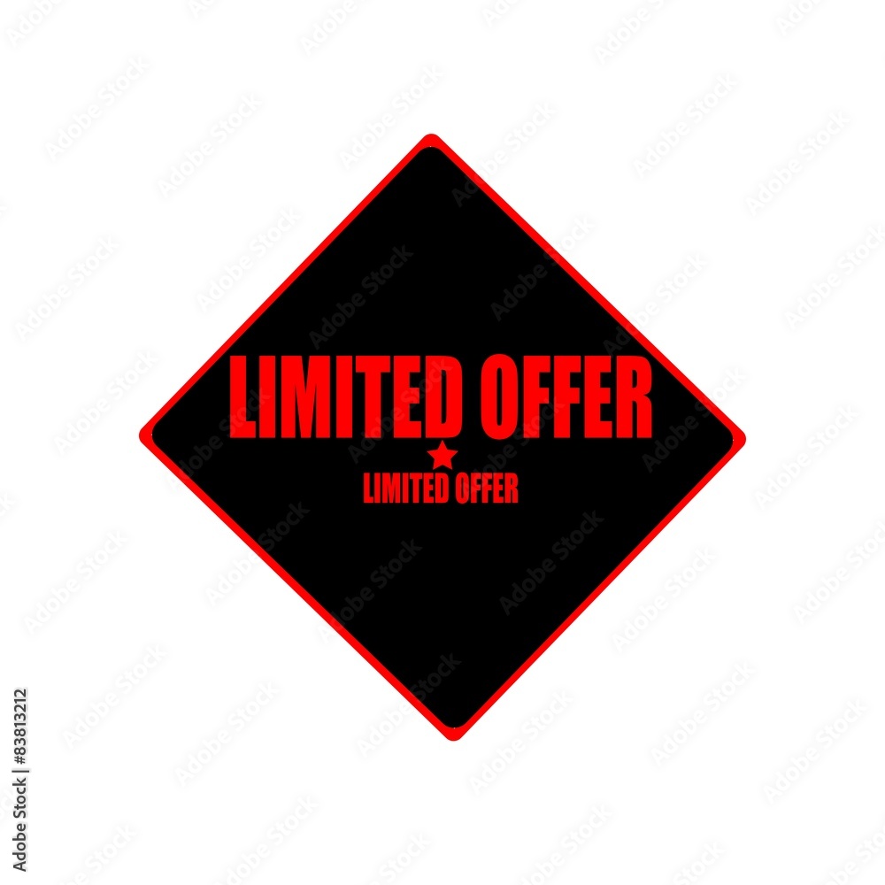 Limited offer red stamp text on black background Limited offer red stamp text on black background