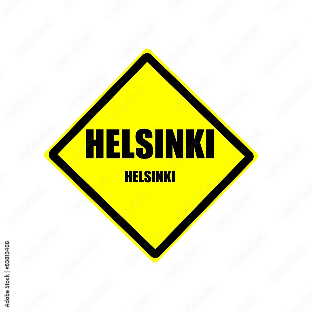 Helsinki black stamp text on yellow backgroud Helsinki black stamp text on yellow backgroud