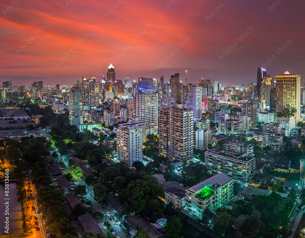 skyline bangkok city