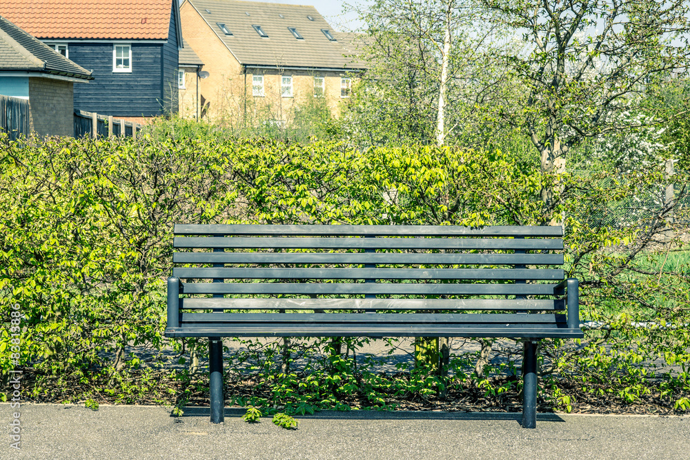 Park bench isolated