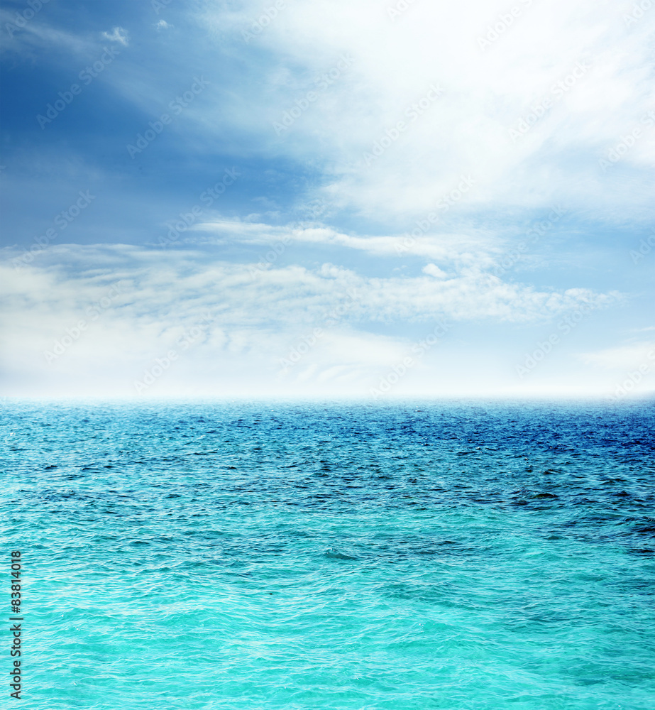 Ocean water and blue sky
