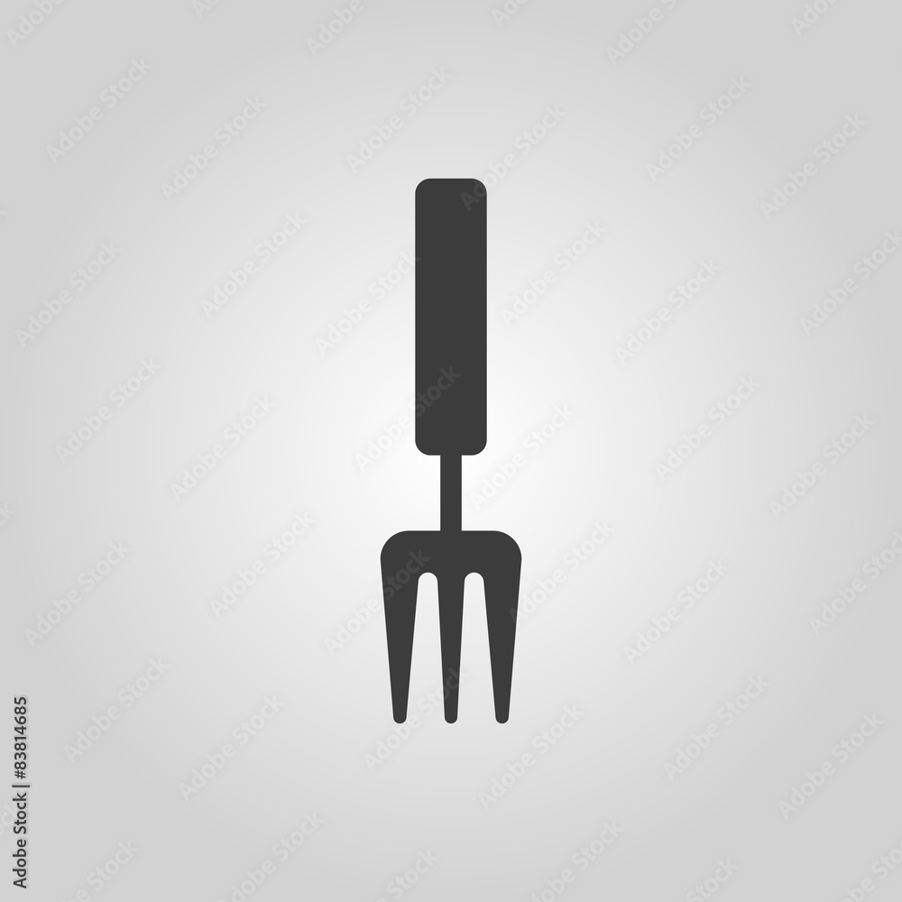 The rake icon. Raking symbol. Flat The rake icon. Raking symbol. Flat