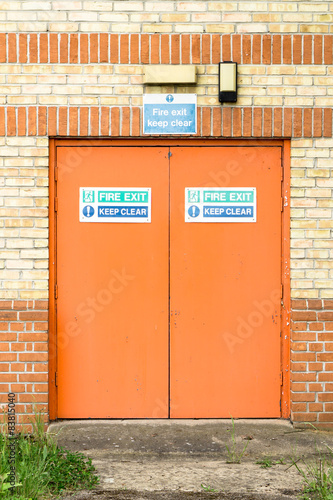Wallpaper Mural Double fire exit doors in a public building in the UK Torontodigital.ca