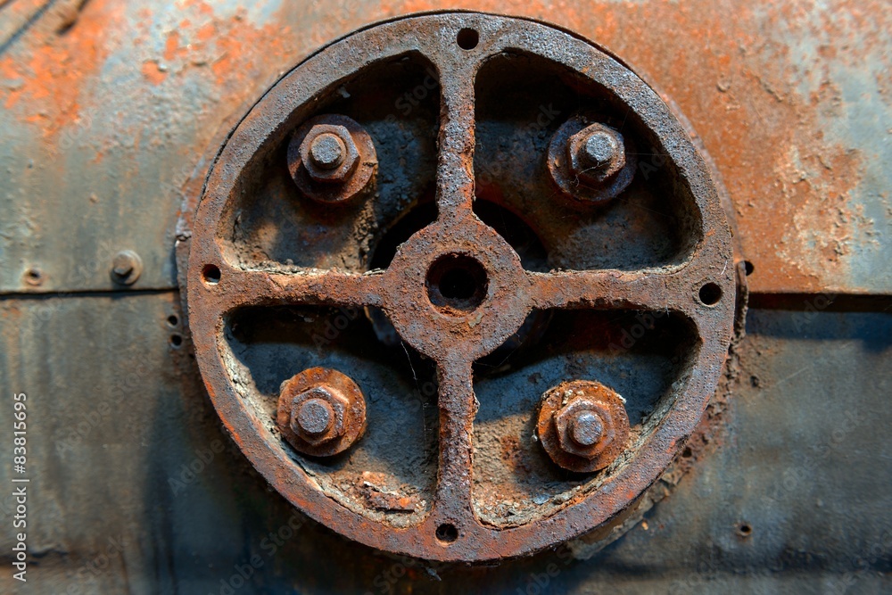 Industrial worn metal closeup photo Industrial worn metal closeup photo