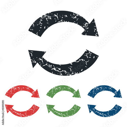 Exchange grunge icon set