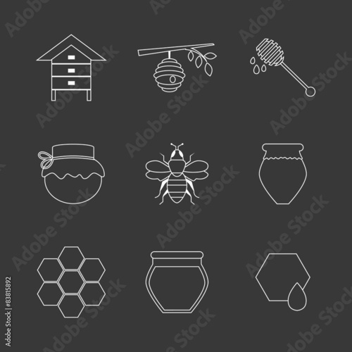 Flat design vector concept illustration with icons of  products