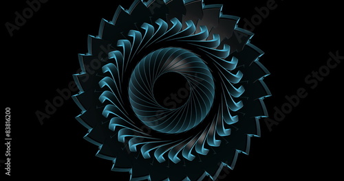 Mechanical Visual Wheel Backdrop Rotate Blue