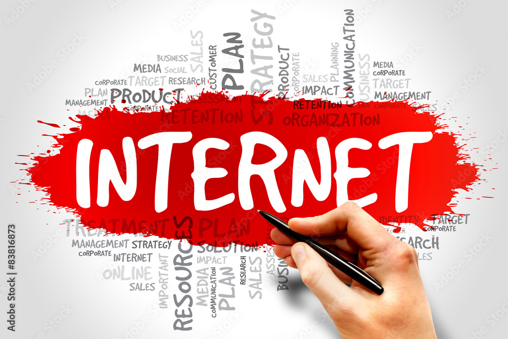 INTERNET word cloud, business concept INTERNET word cloud, business concept