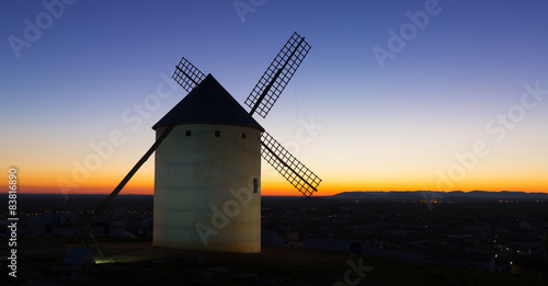  windmill in sunset