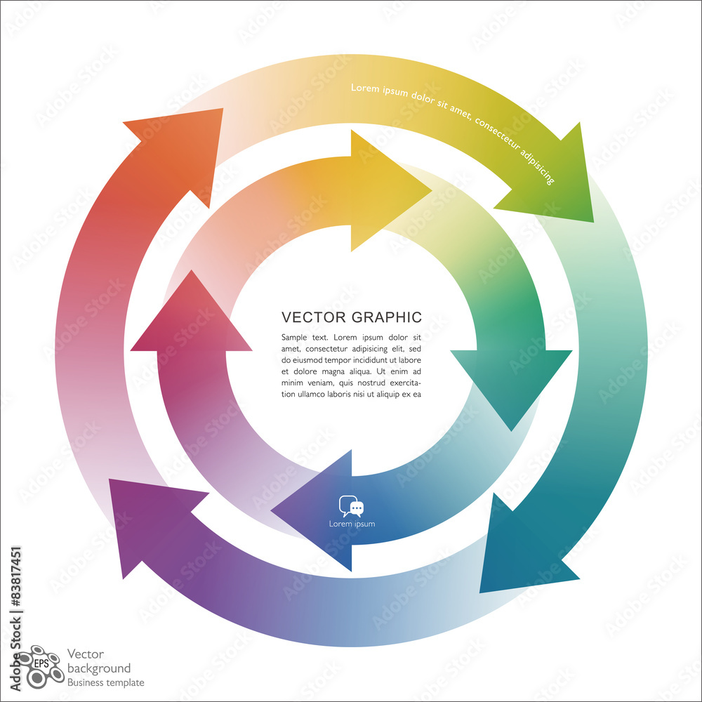 Infographics Vector Background #Rainbow Arrows Infographics Vector Background #Rainbow Arrows