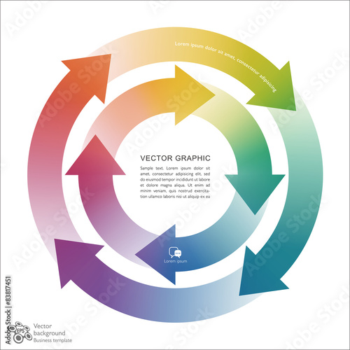 Infographics Vector Background #Rainbow Arrows